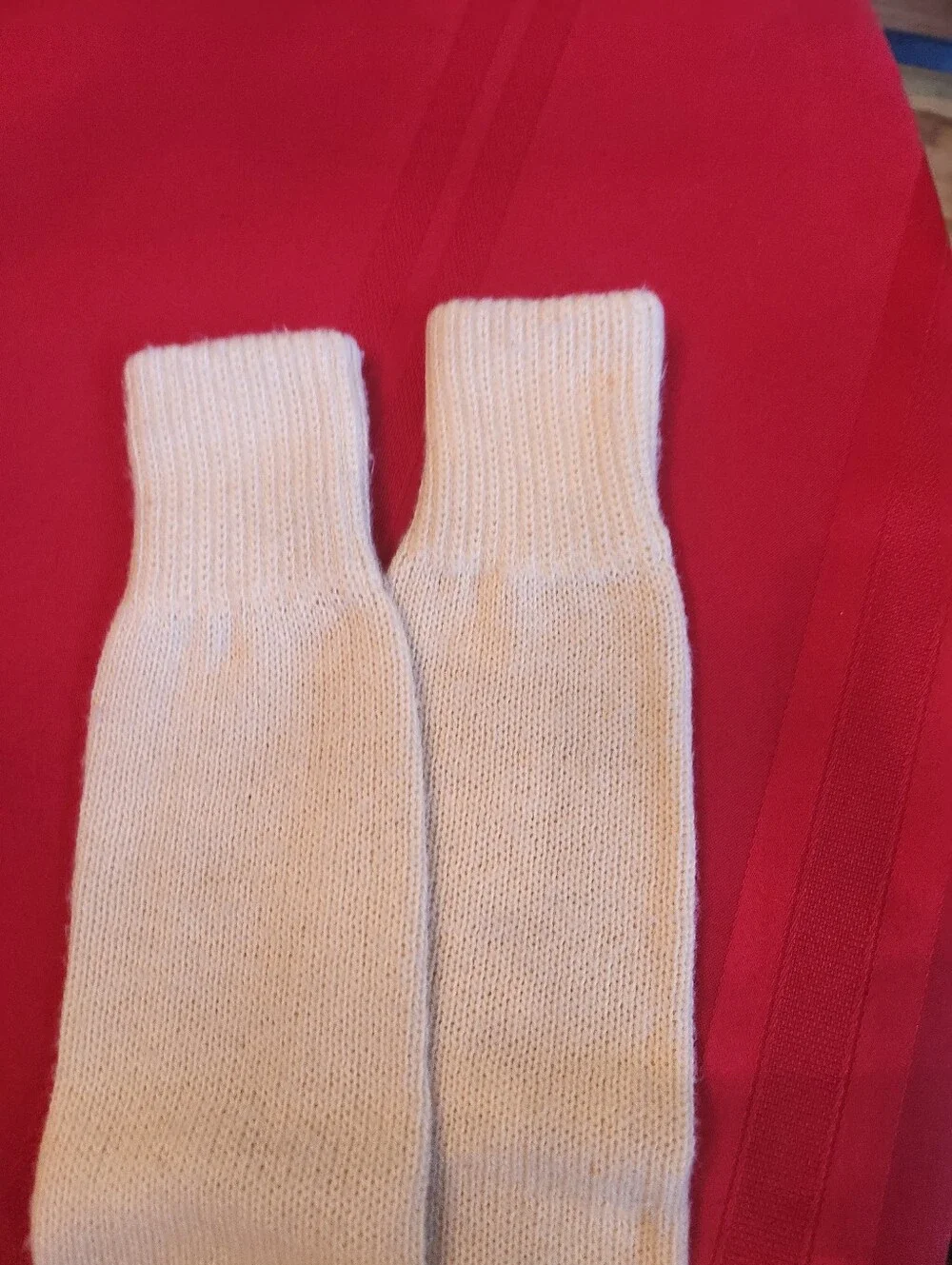 Source Unknown Cream Knit Leg Warmers